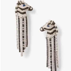 $198 Kate Spade Earn Your Stripes Statement Earrings